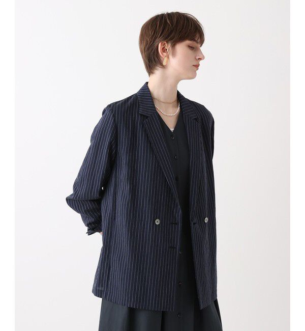 allureville「シアーストライプジャケット」|テーラードジャケット|