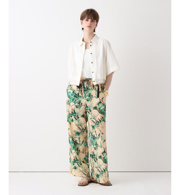 allureville「ボタニカルプリントパンツ」|チノ|