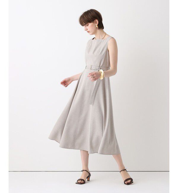 allureville「スクウェアデザインフレアーワンピース」|ワンピース|