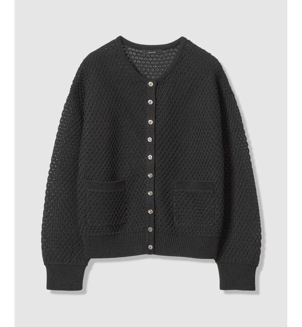 allureville「透かし編みカーディガン」|カーディガン|ブラック