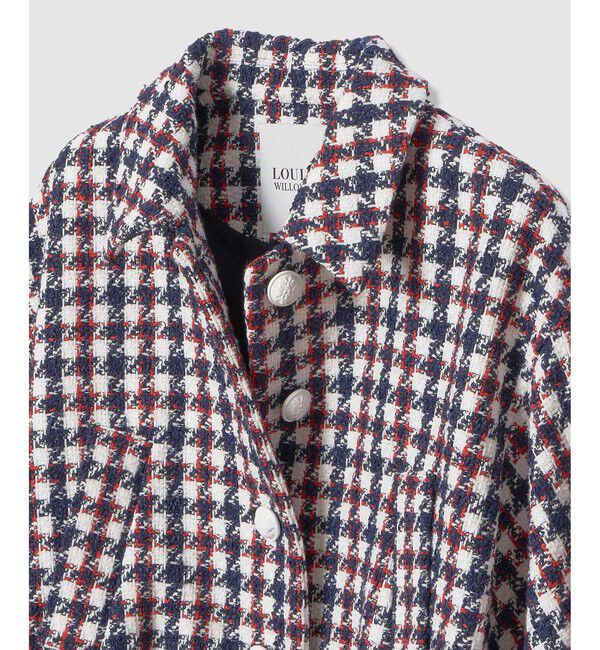 LOULOU WILLOUGHBY「【LOULOU WILLOUGHBY】トリコロールツイードブルゾン」|ブルゾン・スタジャン|