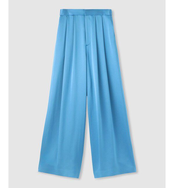 LOULOU WILLOUGHBY「【LOULOU WILLOUGHBY】サテンタックパンツ」|チノ|ブルー