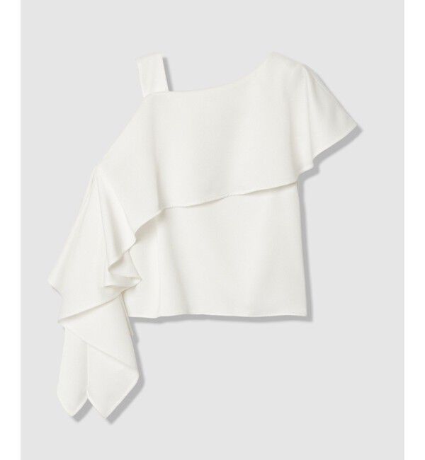 LOULOU WILLOUGHBY「【LOULOU WILLOUGHBY】アシメフリルオフショルブラウス」|シャツ・ブラウス|