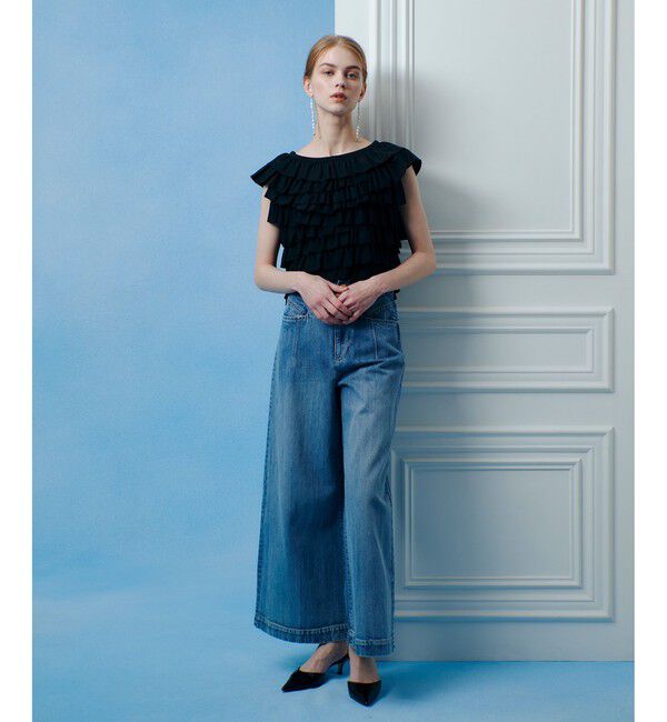 LOULOU WILLOUGHBY「【LOULOU WILLOUGHBY】フリルティアードプルオーバー」|Tシャツ・カットソー|