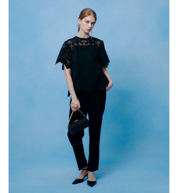 LOULOU WILLOUGHBY「【LOULOU WILLOUGHBY】オーガンスカラＴシャツ」|Tシャツ・カットソー|