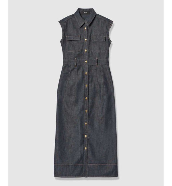 allureville「シャンブレーデニムライクワンピース」|ワンピース|