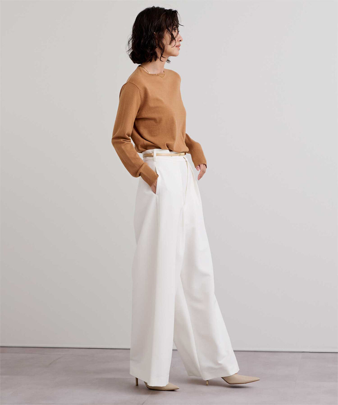 ur's「カシミヤタッチクルーネックニットトップス」|ニット・セーター|