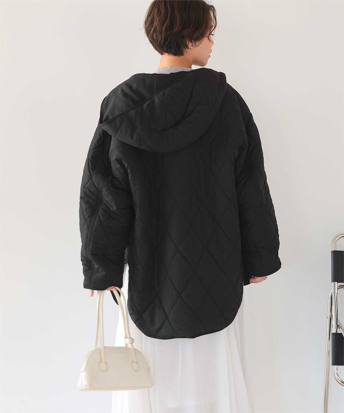 titivate「フーデットキルティングショートコート」|その他|