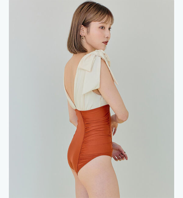 SEA DRESS「深Vネックシンプルワンピース」|ビキニ|