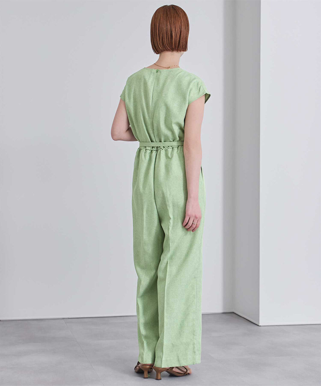 ur's「リネンライクヘンリーネックオールインワン」|オールインワン|