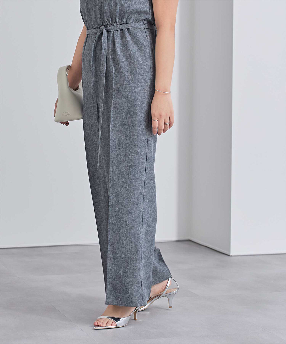 ur's「リネンライクヘンリーネックオールインワン」|オールインワン|