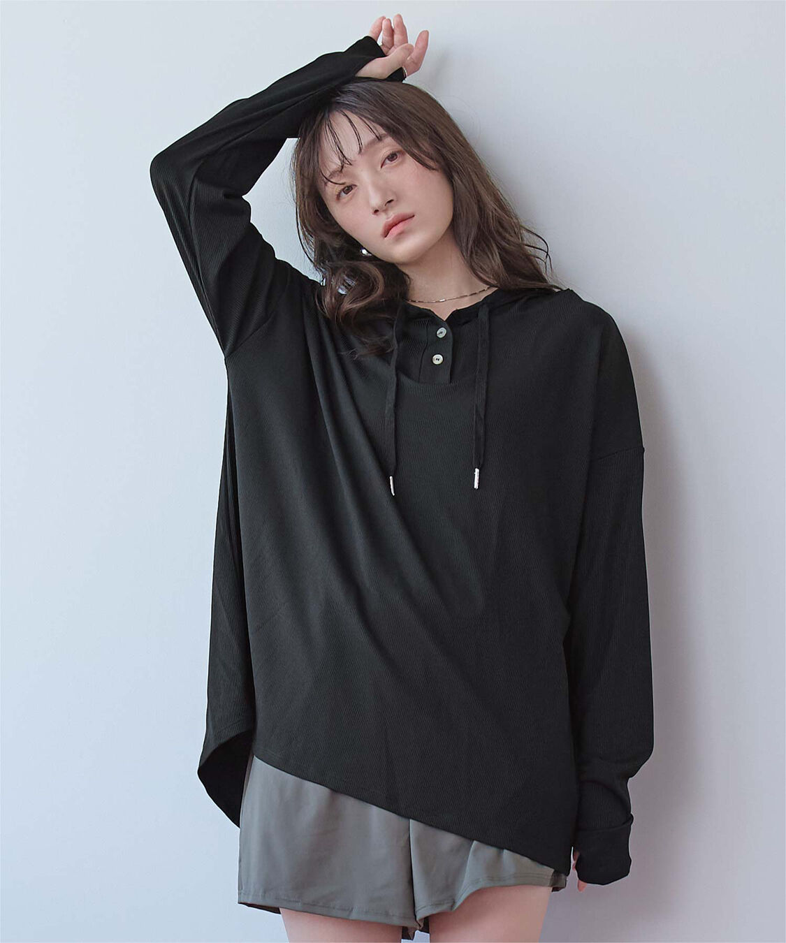 SEA DRESS「オーバーシルエットラッシュパーカープルオーバー」|ビキニトップス|