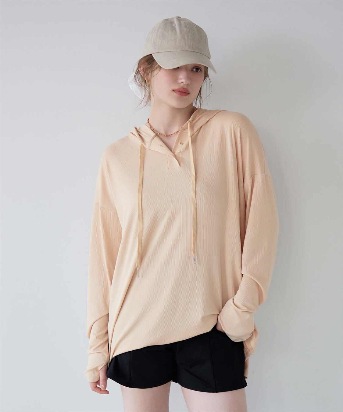 SEA DRESS「オーバーシルエットラッシュパーカープルオーバー」|ビキニトップス|