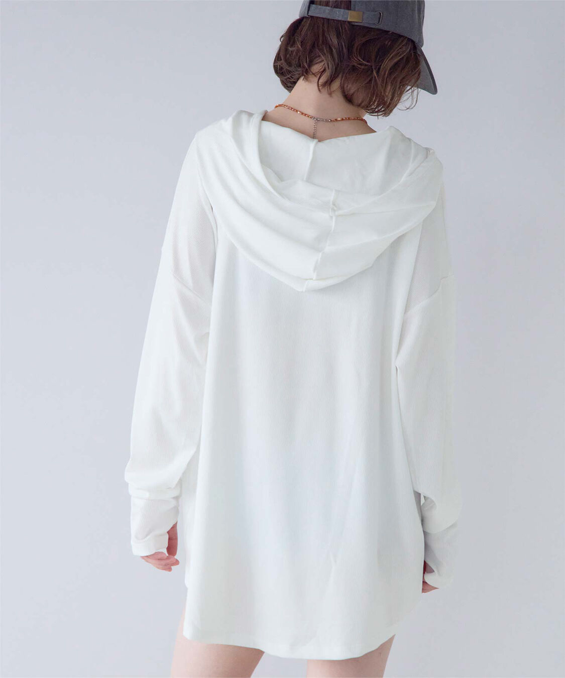 SEA DRESS「オーバーシルエットラッシュパーカープルオーバー」|ビキニトップス|