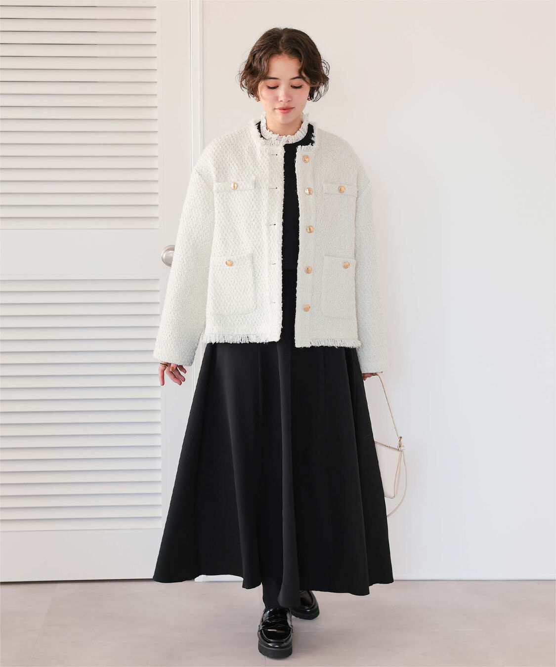 titivate「ツイードジャケット」|ノーカラージャケット|