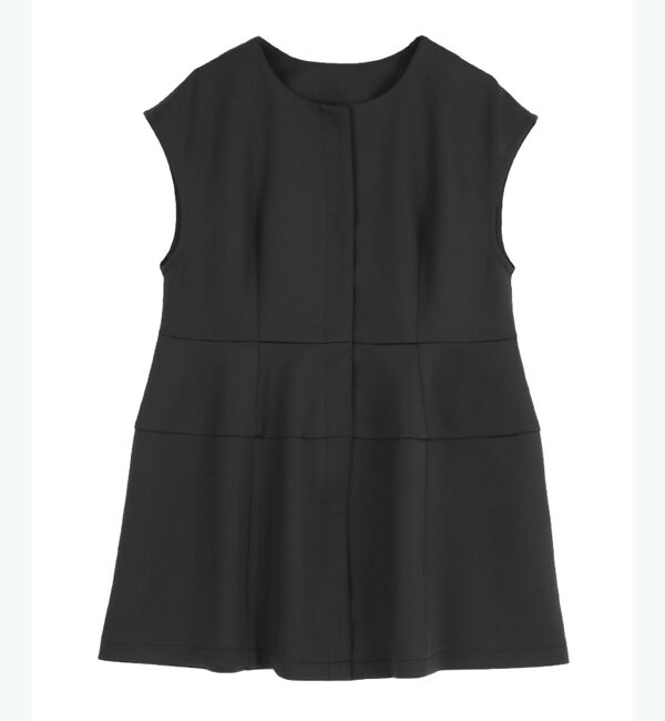 ur's「ボンディングペプラムトップス/ジレ」|ベスト・ジレ|ブラック