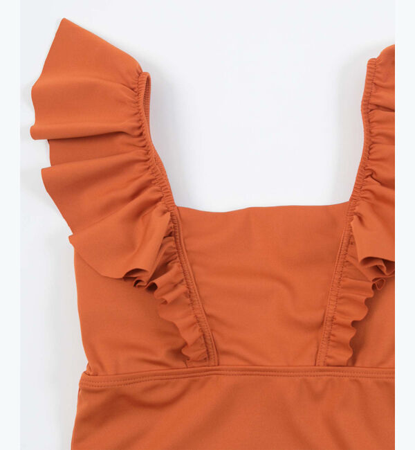 SEA DRESS「ショルダーフリルスクエアネックワンピース/水着」|ビキニ|