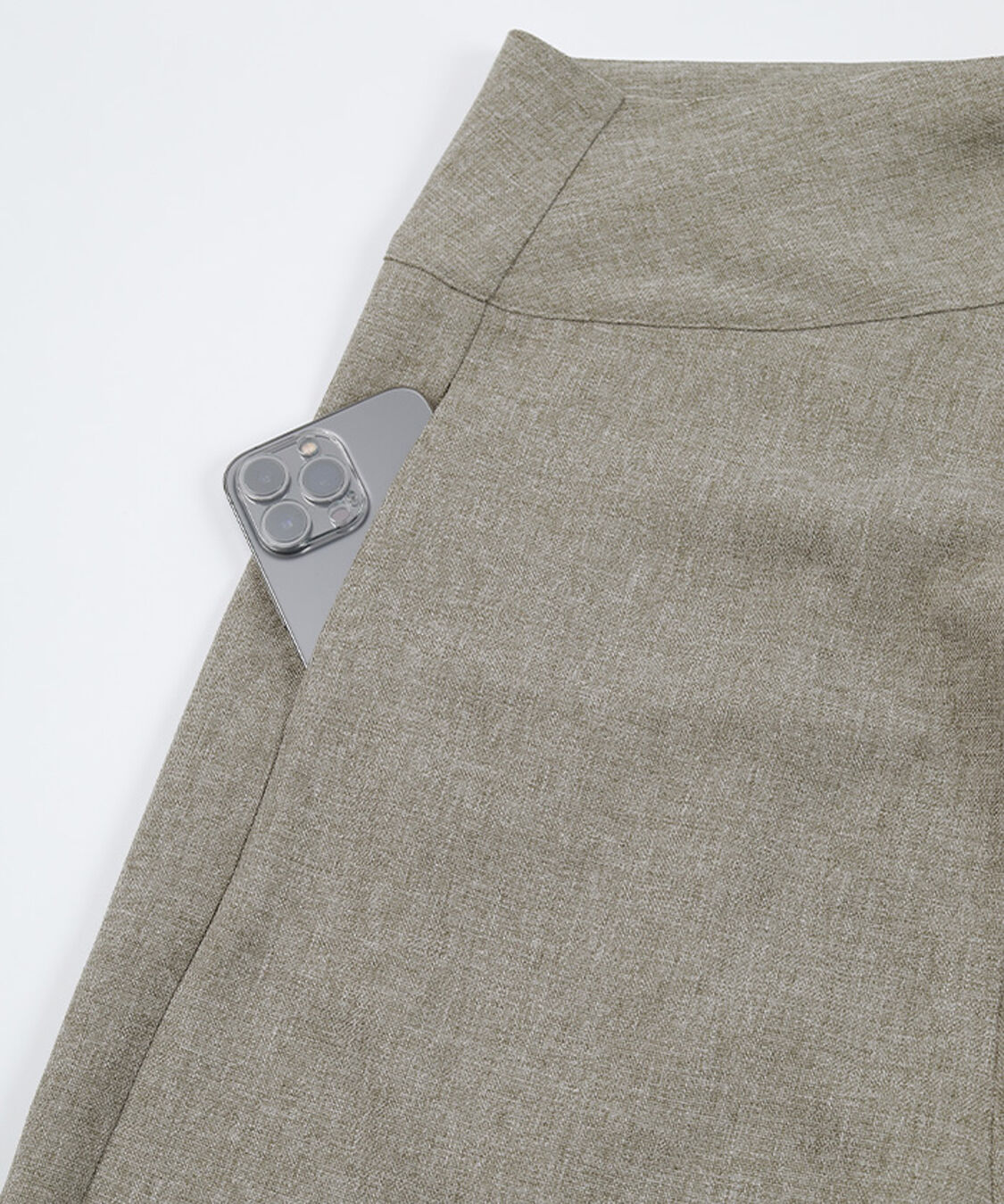 ur's「リネンライクハイウエストラップワイドパンツ」|スラックス|