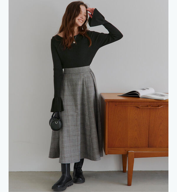 titivate「ボートネックベルスリーブニット」|ニット・セーター|