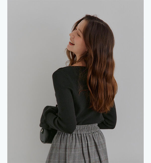 titivate「ボートネックベルスリーブニット」|ニット・セーター|