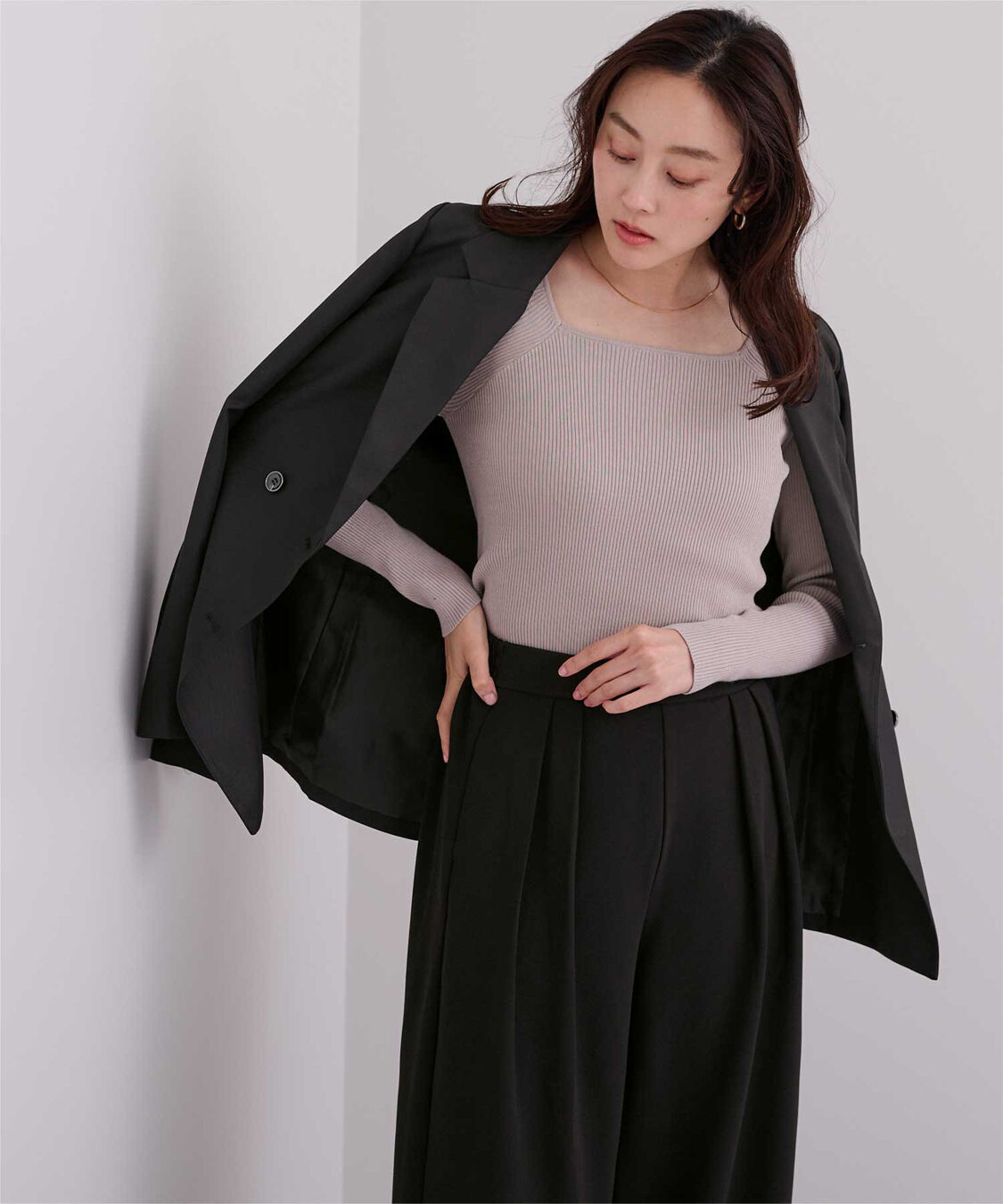 ur's「テーラードダブルブレストジャケット」|テーラードジャケット|ブラック