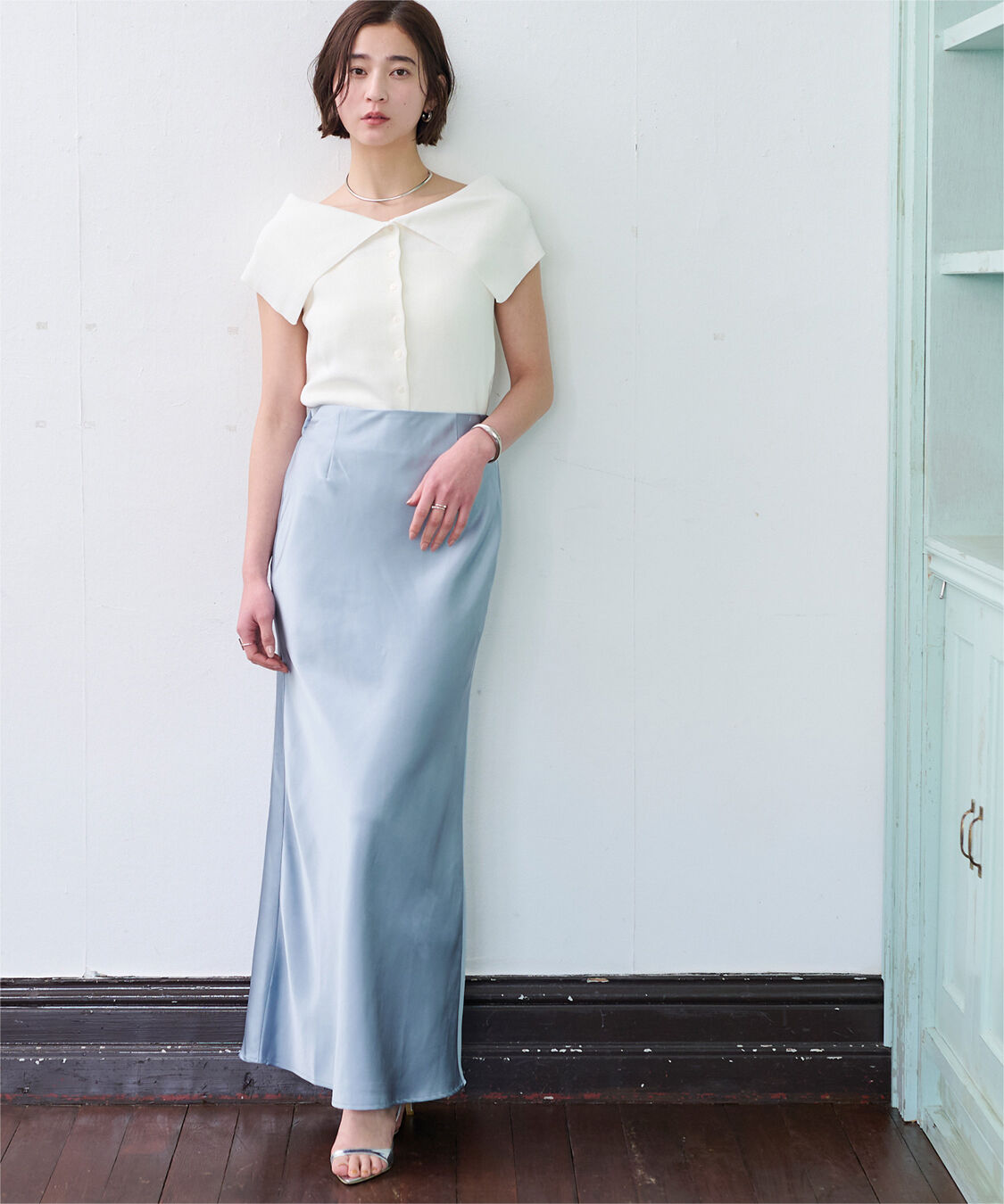 ur's「サテンマーメイドマキシスカート」|スカート|
