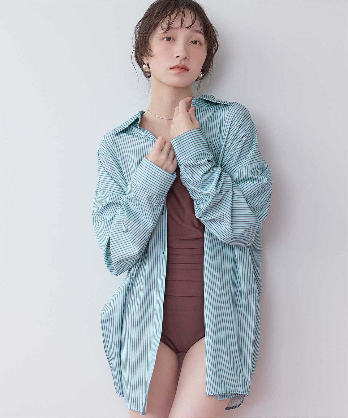 SEA DRESS「ビッグシルエットシャツ/ラッシュガード」|ビキニトップス|