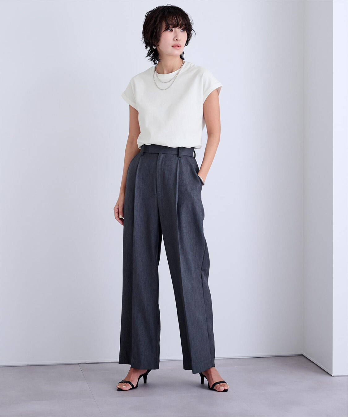 ur's「汗染み防止ダブルカフスTシャツ」|Tシャツ・カットソー|