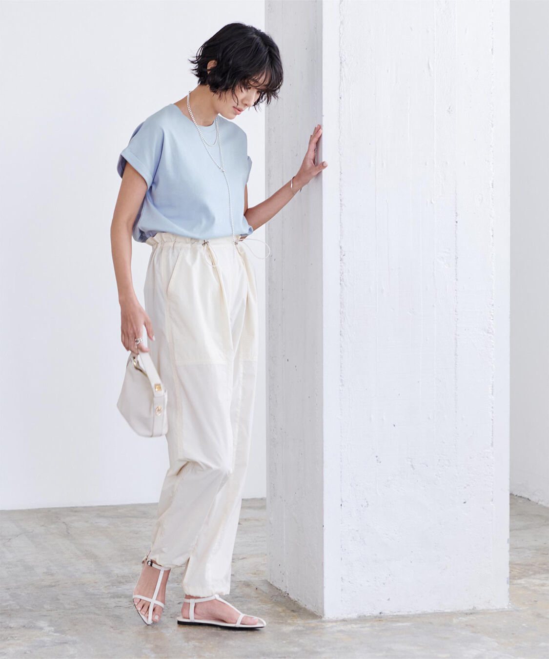 ur's「汗染み防止ダブルカフスTシャツ」|Tシャツ・カットソー|