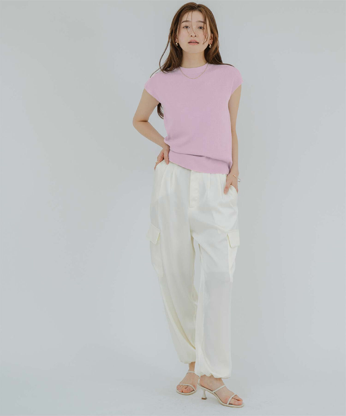 ur's「プチハイネックフレンチスリーブニット」|ニット・セーター|