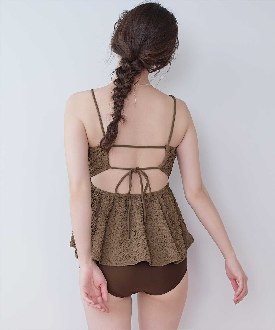 SEA DRESS「立体ジャガードペプラムフレアビキニ/水着」|ビキニ|