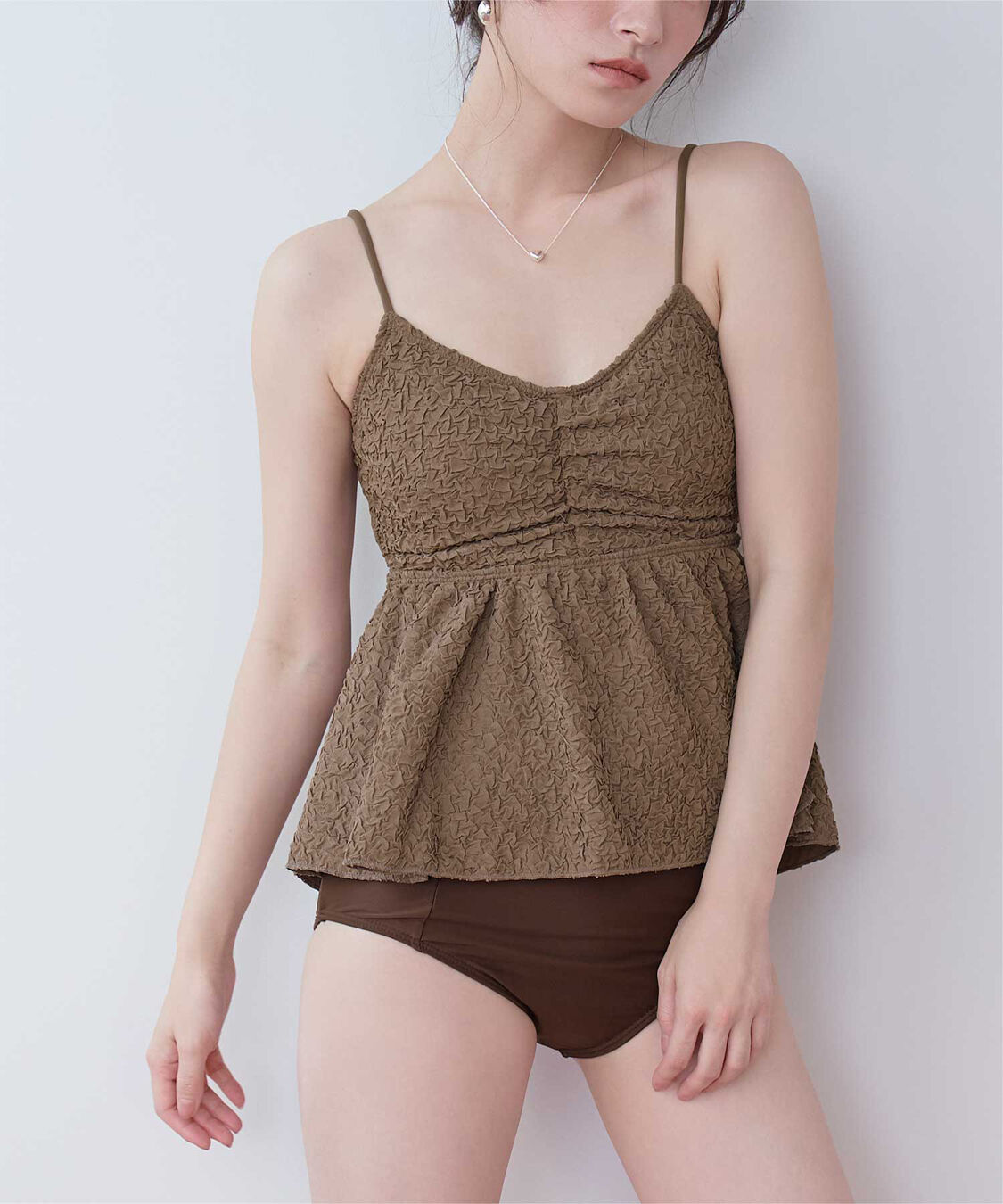 SEA DRESS「立体ジャガードペプラムフレアビキニ/水着」|ビキニ|