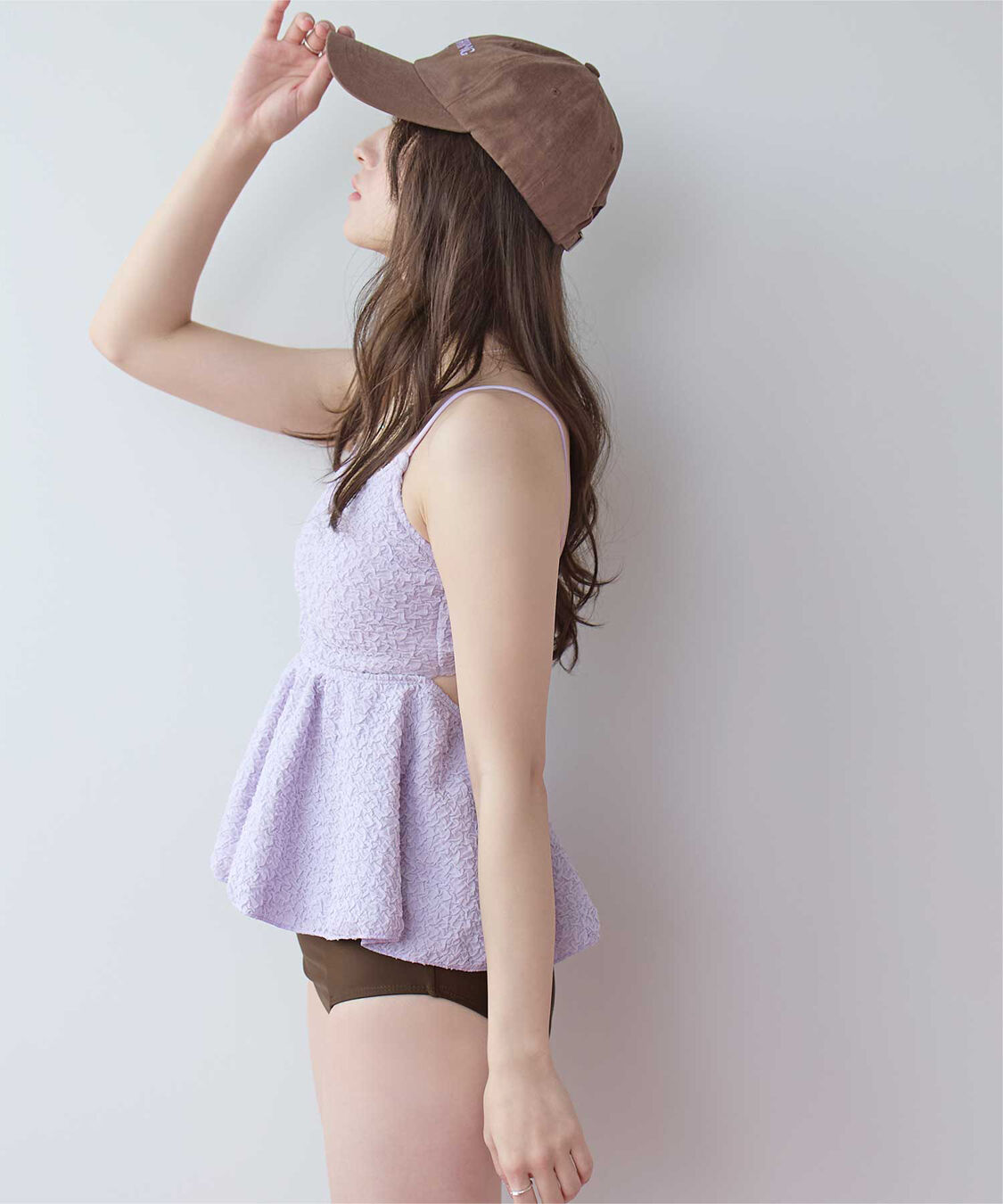 SEA DRESS「立体ジャガードペプラムフレアビキニ/水着」|ビキニ|