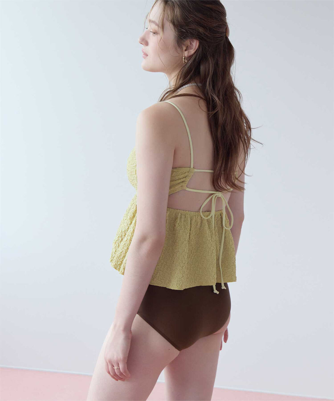 SEA DRESS「立体ジャガードペプラムフレアビキニ/水着」|ビキニ|