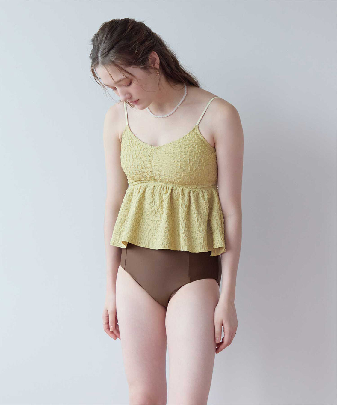 SEA DRESS「立体ジャガードペプラムフレアビキニ/水着」|ビキニ|