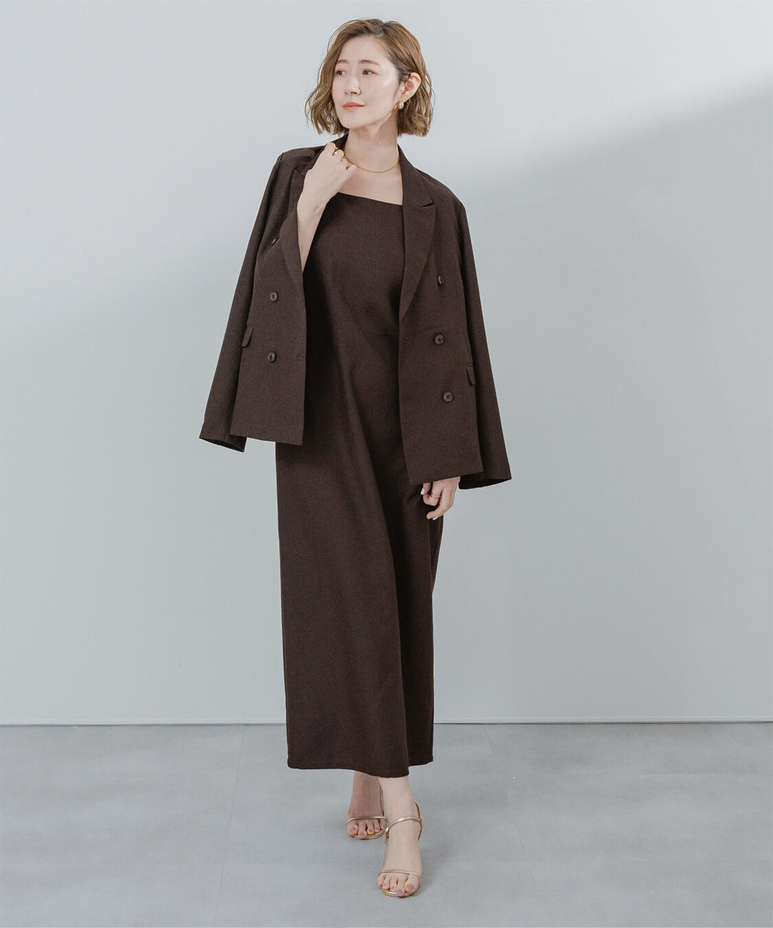 ur's「リネンライクIラインキャミワンピース」|ワンピース|