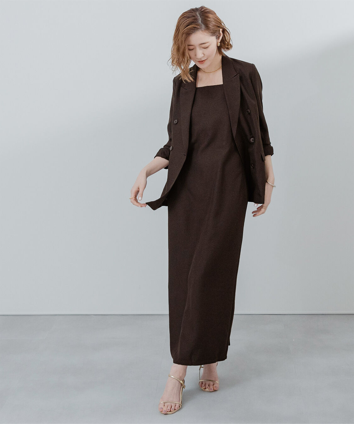 ur's「リネンライクIラインキャミワンピース」|ワンピース|