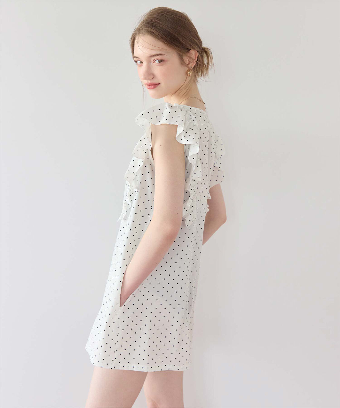 SEA DRESS「ショルダーフリルオールインワン/ワンピース水着」|コンビネゾン|