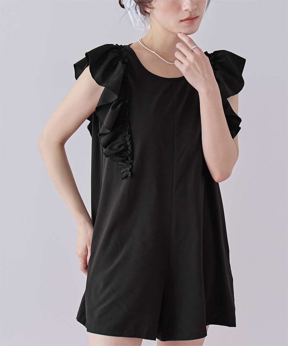 SEA DRESS「ショルダーフリルオールインワン/ワンピース水着」|コンビネゾン|