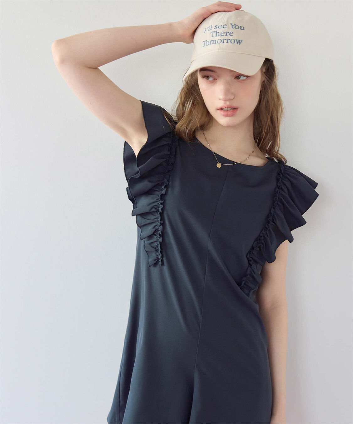 SEA DRESS「ショルダーフリルオールインワン/ワンピース水着」|コンビネゾン|