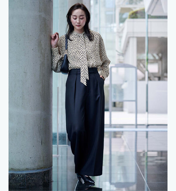 ur's「ダルメシアンプリントボウタイブラウス」|シャツ・ブラウス|