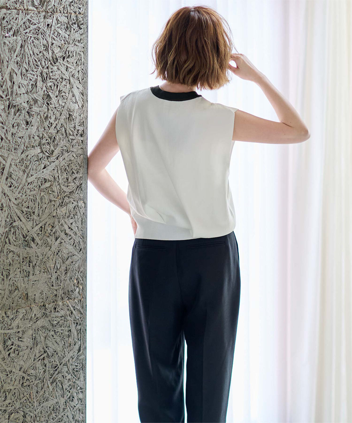 ur's「ゴールド釦コクーンニットベスト」|ニット・セーター|