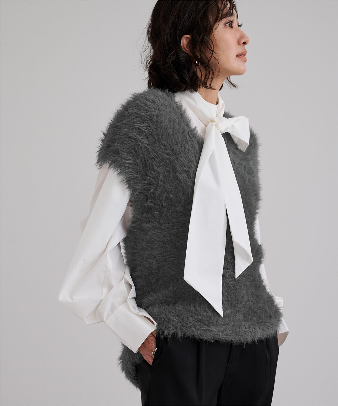 ur's「シャギーニットベスト」|ニット・セーター|