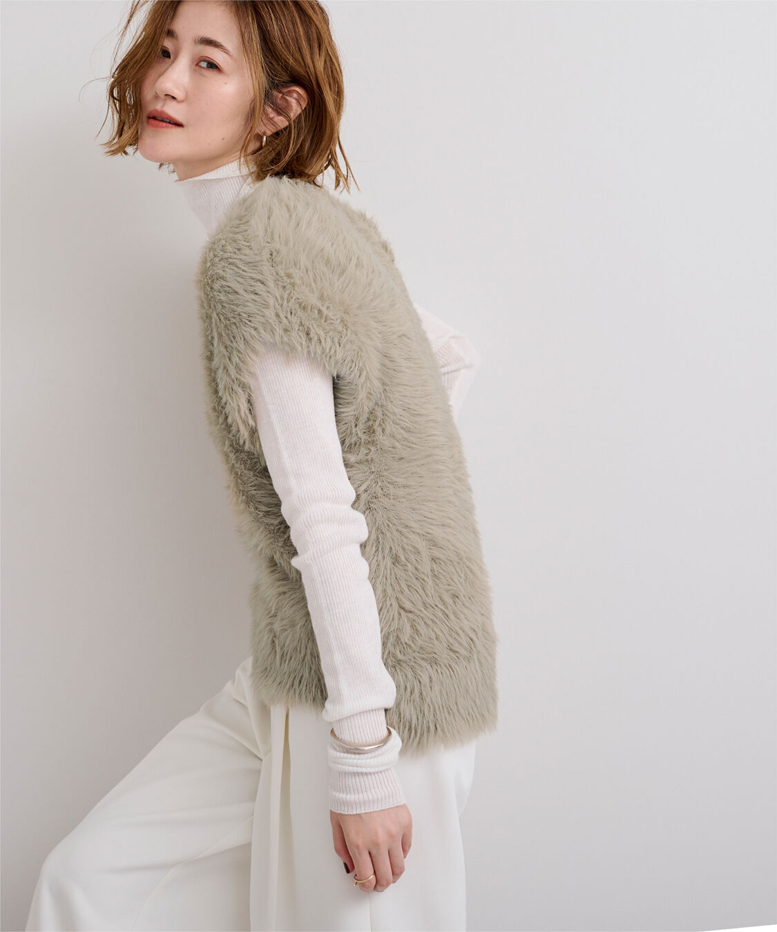 ur's「シャギーニットベスト」|ニット・セーター|