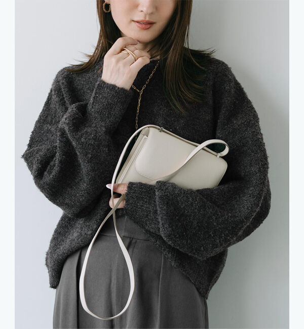 ur's「【星玲奈さんコラボアイテム】ウールブレンドクロップドクルーネックニット」|ニット・セーター|