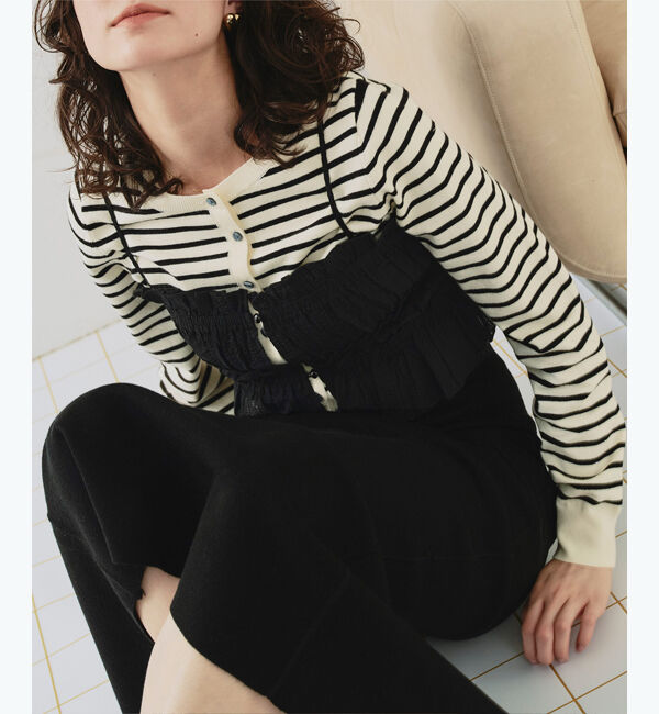 titivate「シャーリングフリルビスチェキャミソール」|キャミソール|