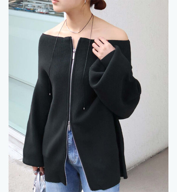 titivate「ダブルファスナーオーバーサイズニットプルオーバー」|ニット・セーター|