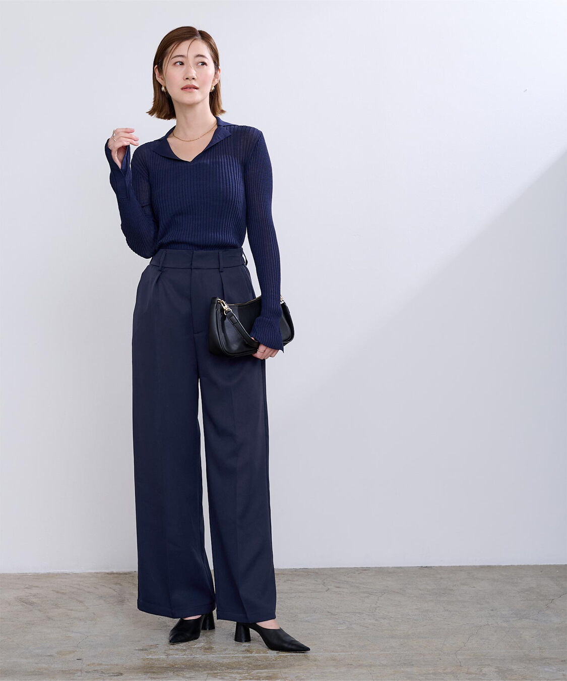 ur's「ワンタックカラーワイドパンツ」|スラックス|