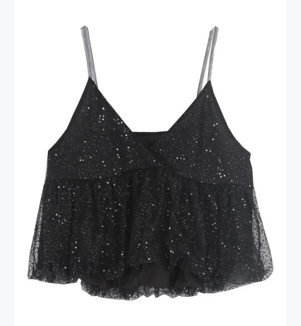titivate「ヘムバルーンスパンコールキャミソールビスチェ」|キャミソール|
