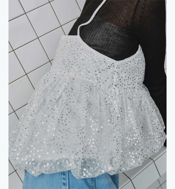 titivate「ヘムバルーンスパンコールキャミソールビスチェ」|キャミソール|